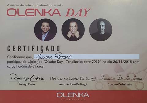 Certificado Olenka Day