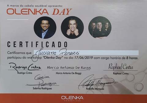 Certificado Olenka Day